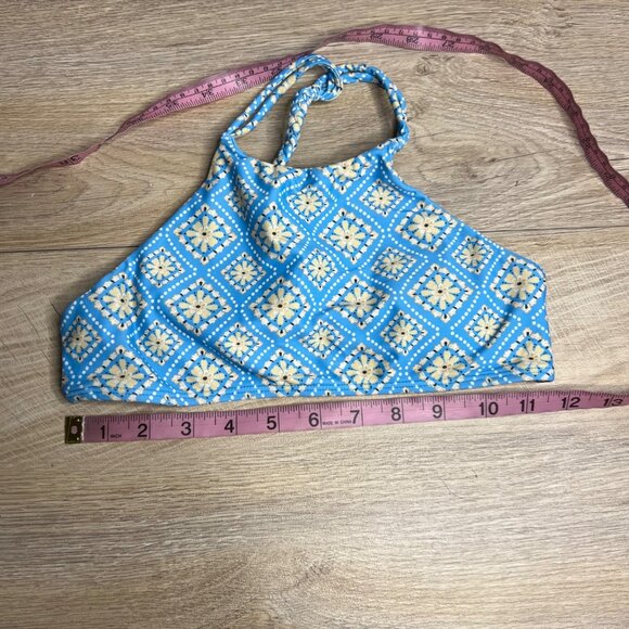 O'Neill Swim Bikini Top Girls Size 12 Braided Racerback Light Blue Yellow NEW‎ - Picture 4 of 5